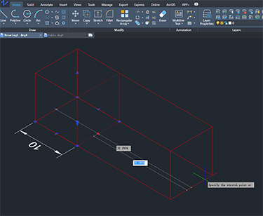 Edit a 3D Entity Using Grips