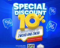 Promo ZWCAD & ZW3D: Diskon 10% Lisensi Permanen